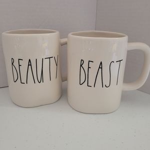 Rae Dunn Beauty and Beast Mug set